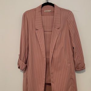 Pink Pinstripe Suit Set (M)